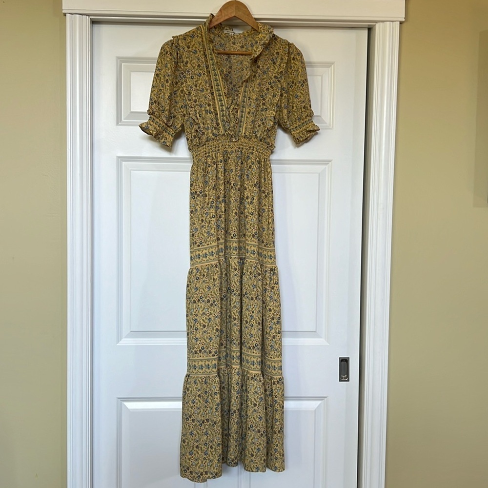 NEW MAX STUDIO Boho Maxi Dress sz S